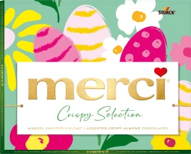 Packshot des Produkts "merci Crispy Selection 250g Ostern"