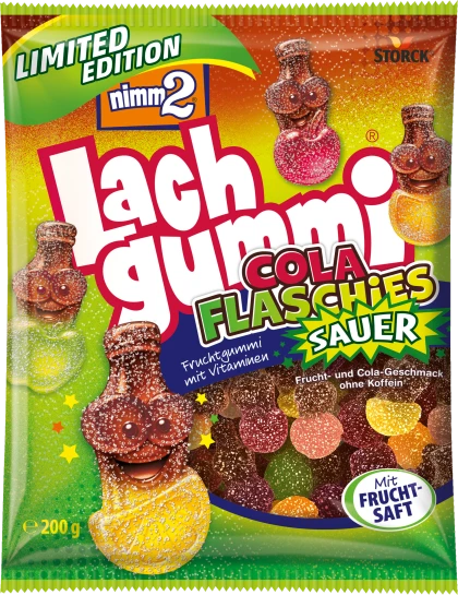 nimm2 Lachgummi Cola Flaschies sauer