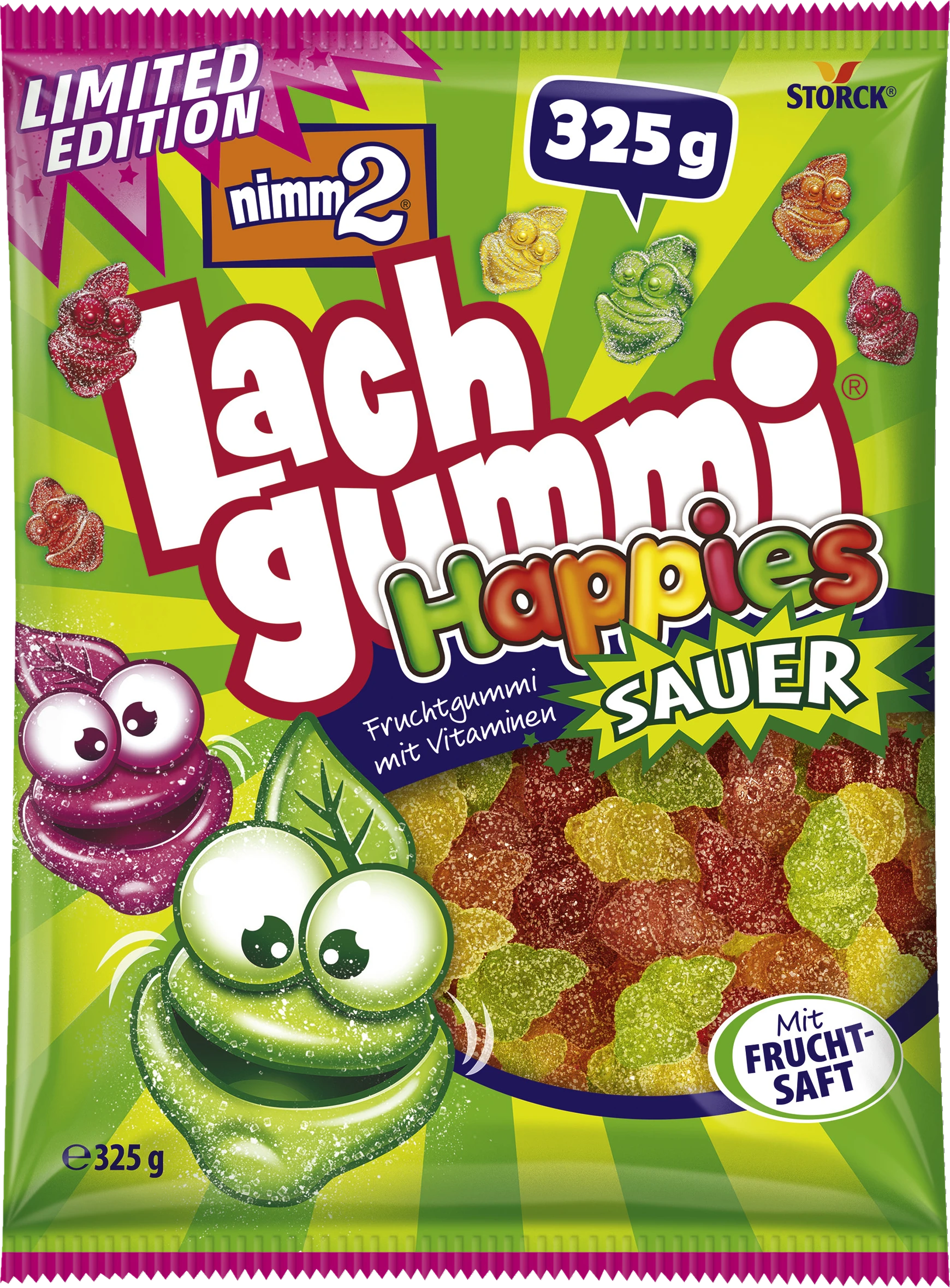 nimm2 Lachgummi Happies sauer
