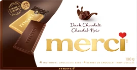 Packshot du produit "merci Barres de Chocolat Noir 72 % 100g"
