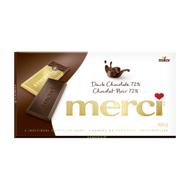 merci Barres de Chocolat Noir 72% 100g