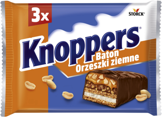 Knoppers Baton Orzeszki ziemne 3x40g