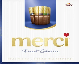 Packshot do produto "merci Finest Selection Cole&ccedil;&atilde;o Chocolate de Leite 250g"